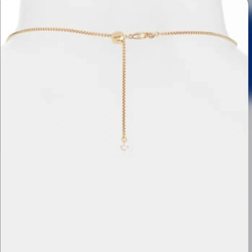 Nadri Rose Gold Pave Necklace Tennis Choker - Picture 6 of 12